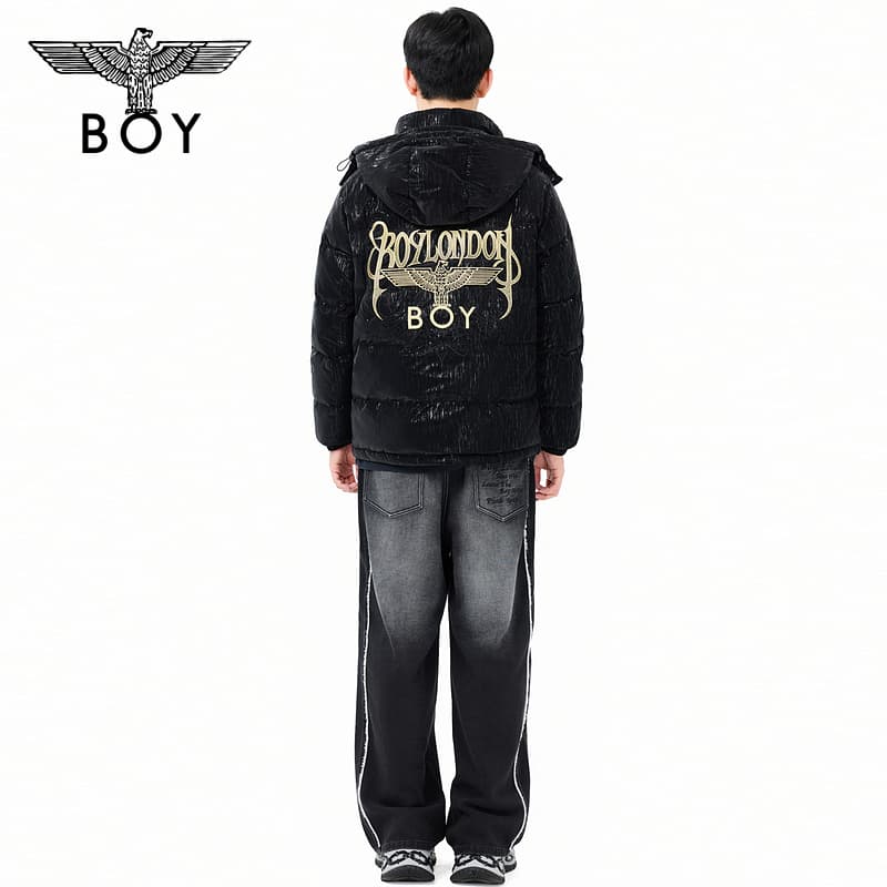 Зимняя куртка Boy London Черный мужской Пуховики - изображение 4