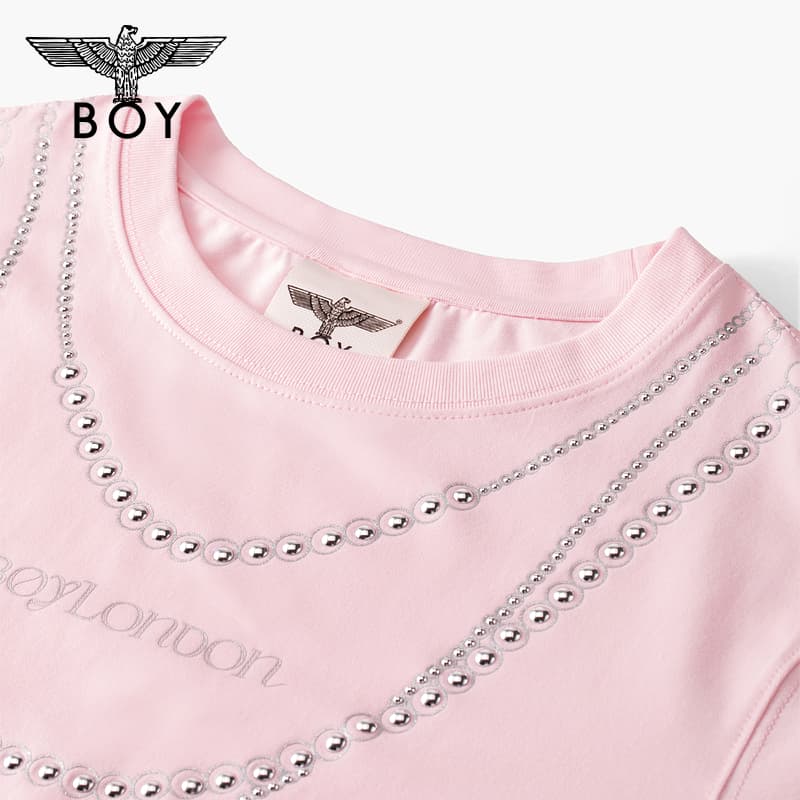 Футболка BOY LONDON Розовые Женские T-рубашки - изображение 3