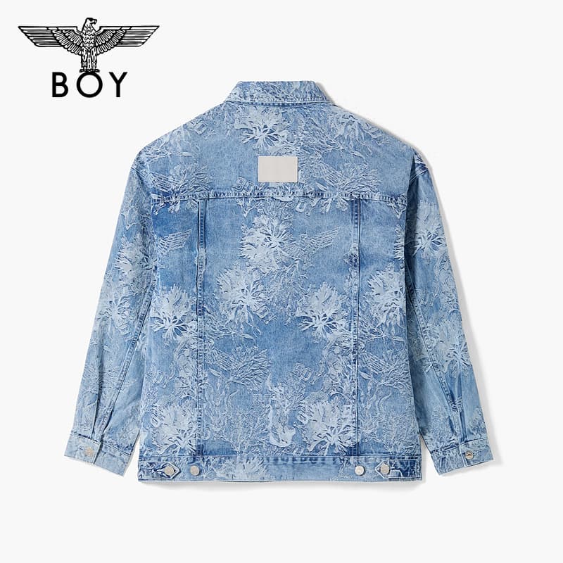 Джинсовая куртка BOY LONDON Джинсовая куртка унисекс синего цвета - изображение 2