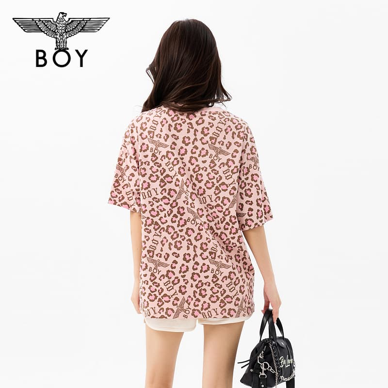 Футболка BOY LONDON Розовые Женские T-рубашки - изображение 3