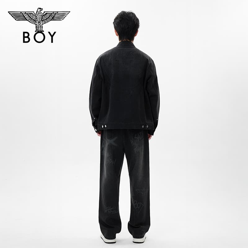 Джинсовая куртка BOY LONDON Черный Унисекс Джинсовые куртки - изображение 5