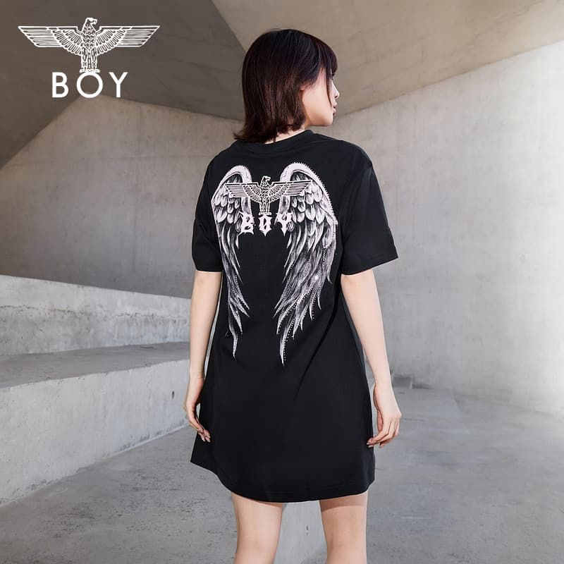 Платье BOY LONDON Короткое платье с короткими рукавами женское черное - изображение 3