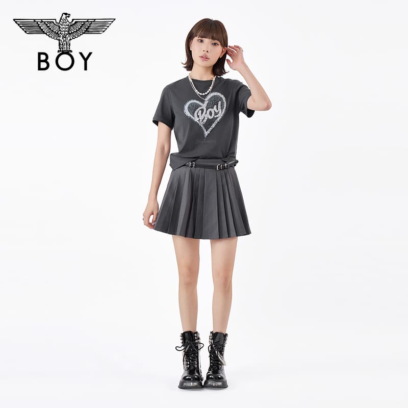 Футболка Boy London Серые Женские T-рубашки - изображение 4