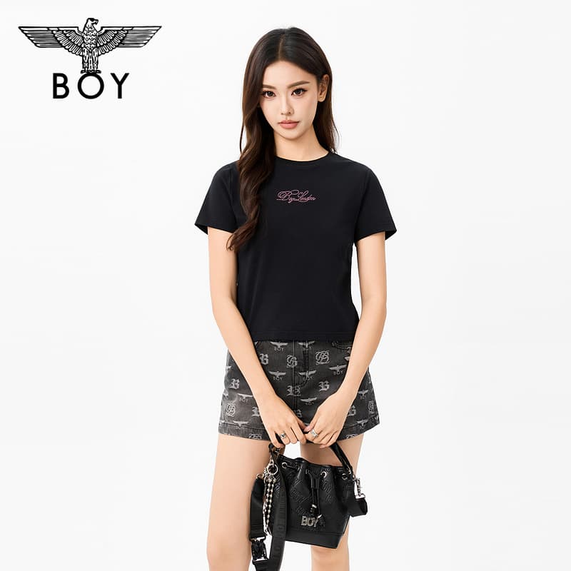 Футболка Boy London Черные Женские T-рубашки - изображение 4