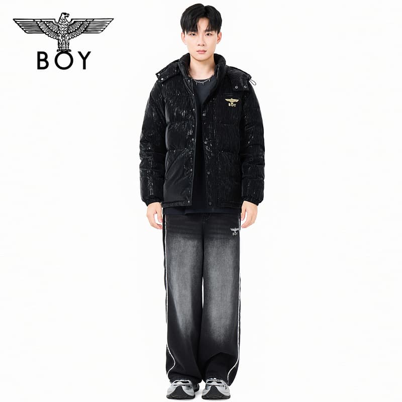 Зимняя куртка Boy London Черный мужской Пуховики - изображение 3