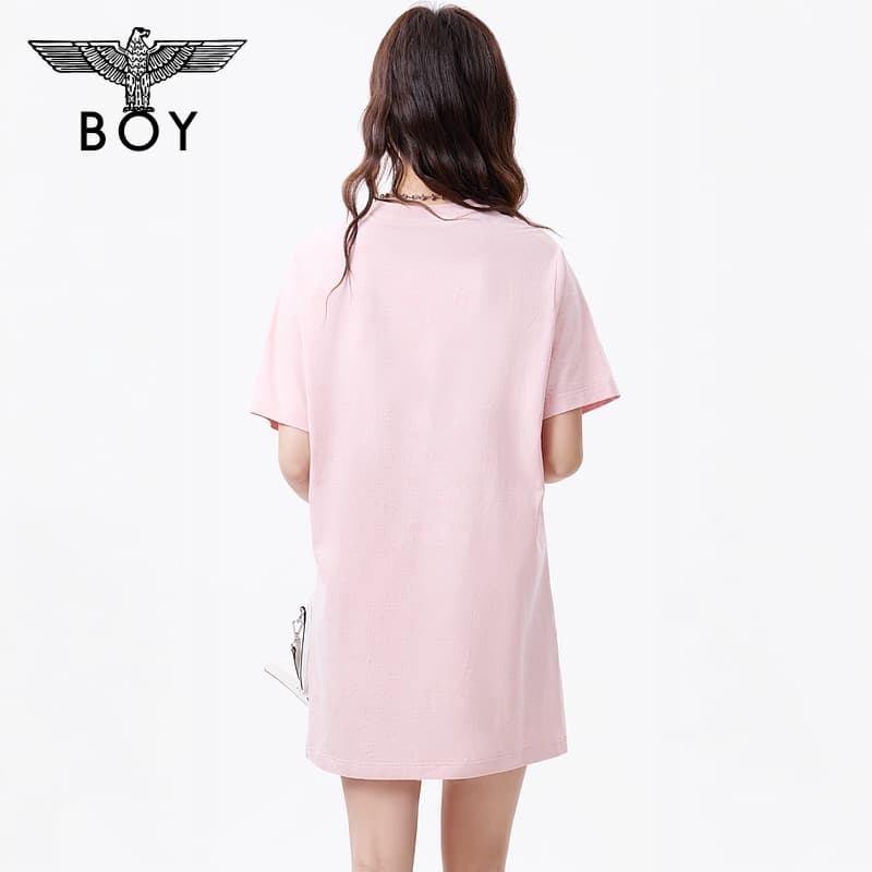 Платье BOY LONDON Короткий Sleeved Платье Женские Розовый - изображение 5