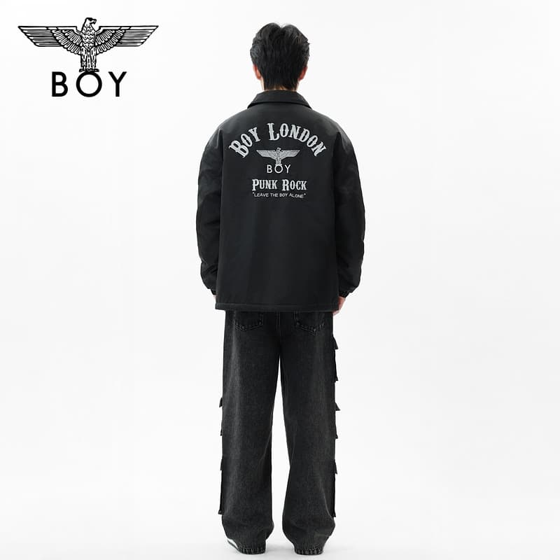 Зимняя куртка пуховик Boy London Черный мужской Куртки на синтепоне - изображение 4