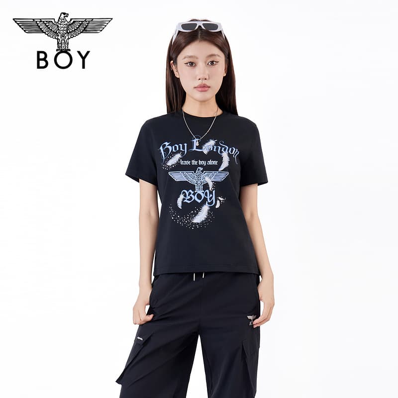 Футболка Boy London Черные Женские T-рубашки - изображение 3