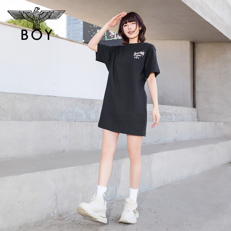 Платье BOY LONDON Короткое платье с короткими рукавами женское черное - изображение 4