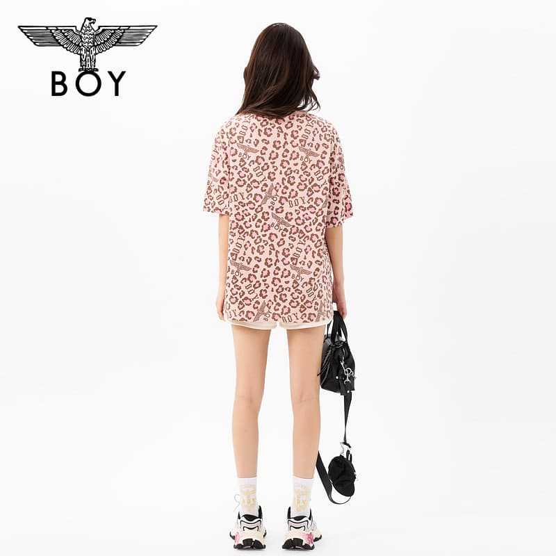 Футболка BOY LONDON Розовые Женские T-рубашки - изображение 4