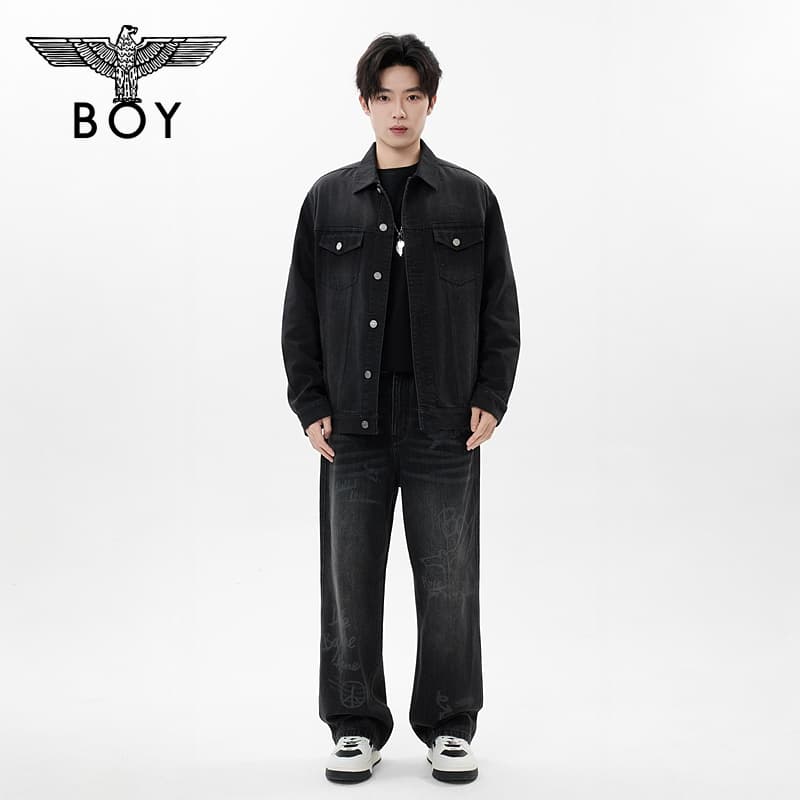 Джинсовая куртка BOY LONDON Черный Унисекс Джинсовые куртки - изображение 4