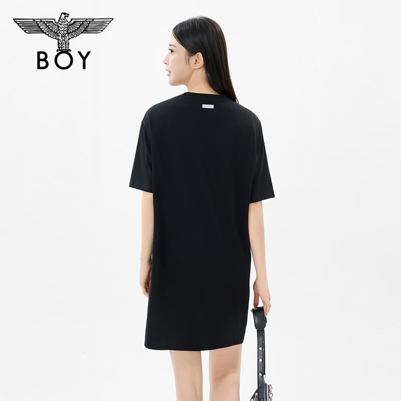 Платье BOY LONDON Черное Женское Короткое Платье с Короткими Рукавами - изображение 4