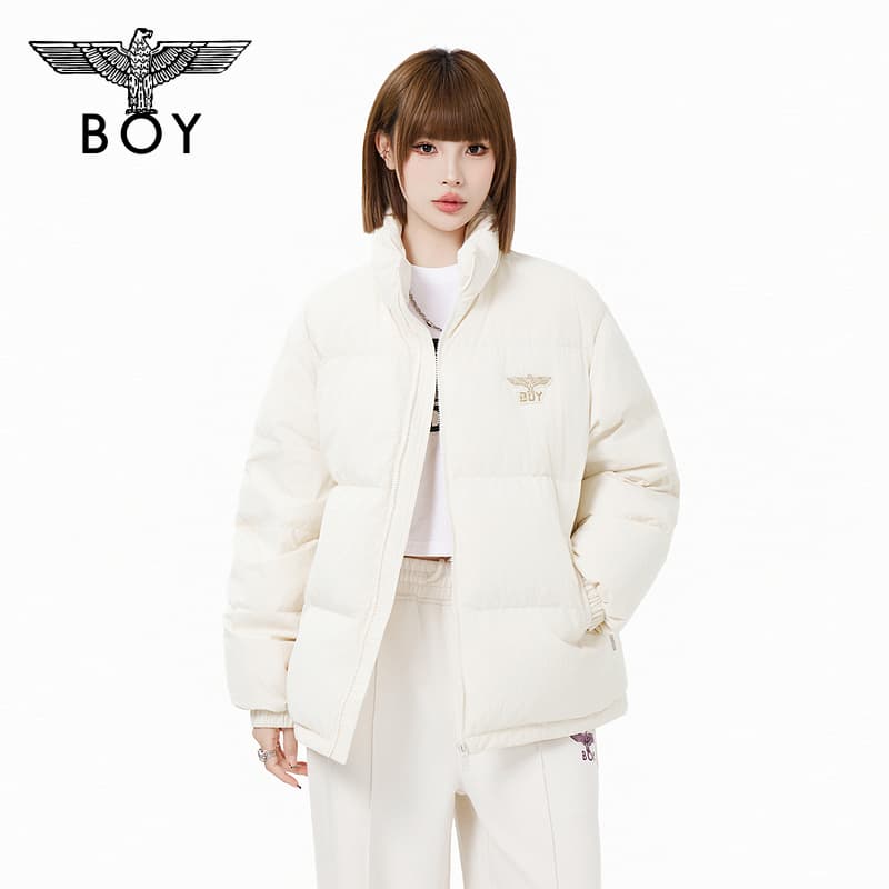 Зимняя куртка BOY LONDON Ecru Unisex Down Jackets - изображение 2