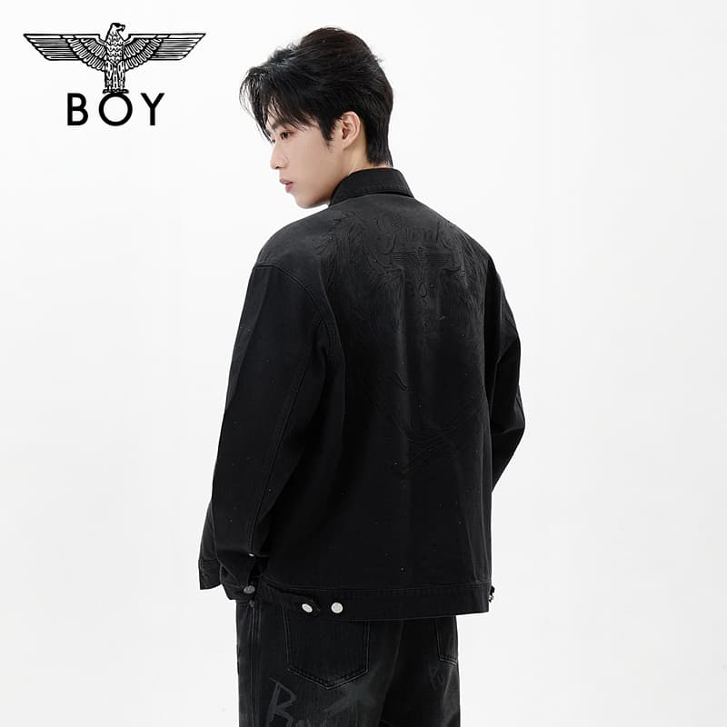 Джинсовая куртка BOY LONDON Черный Унисекс Джинсовые куртки - изображение 3
