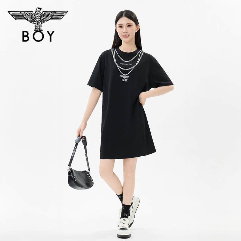 Платье BOY LONDON Черное Женское Короткое Платье с Короткими Рукавами - изображение 5