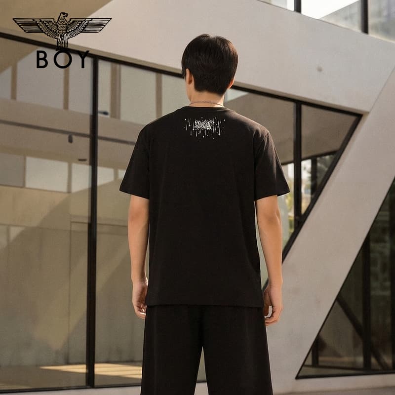 Футболка BOY LONDON Черный с белым принтом Унисекс T-рубашки - изображение 6