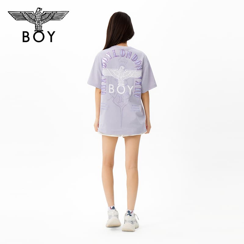 Футболка BOY LONDON Фиолетовый Унисекс T-рубашки - изображение 5