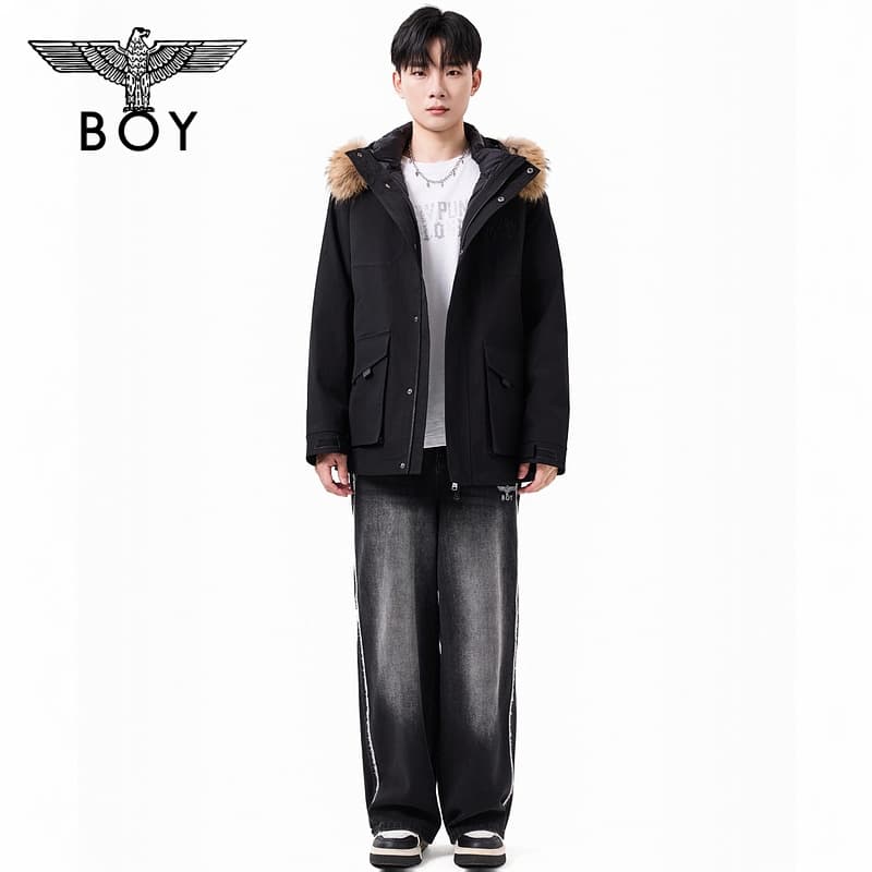 Зимняя куртка BOY LONDON Черный Унисекс Пуховики - изображение 4
