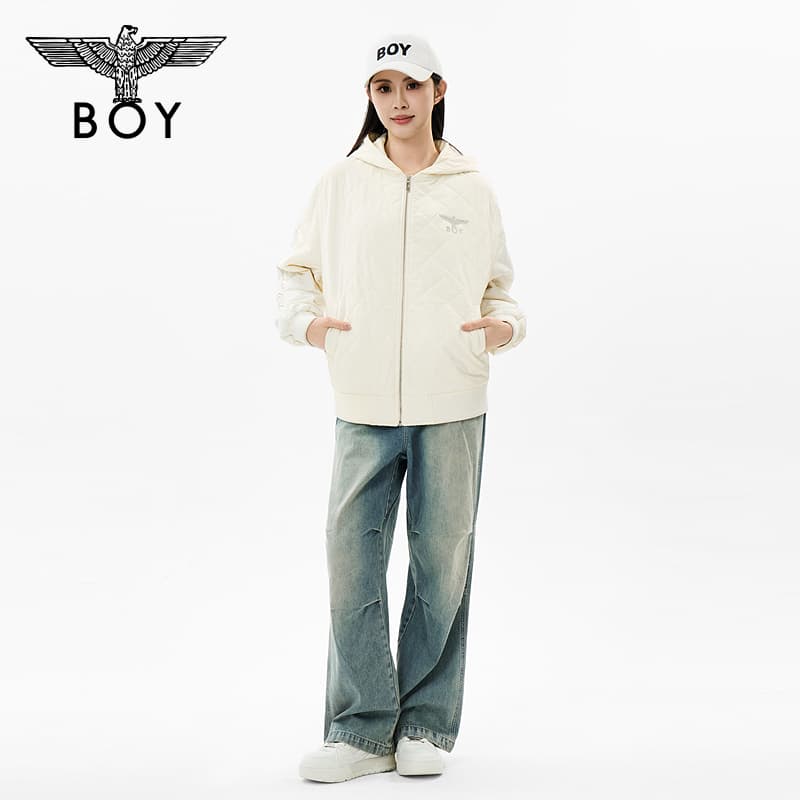 BOY LONDON Экрю Женские Куртки на синтепоне - изображение 4