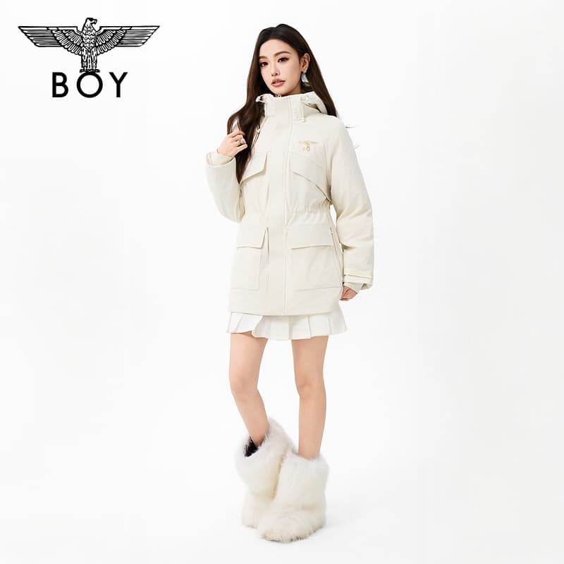 Пуховик BOY LONDON Экрю Женские Пуховики - изображение 3