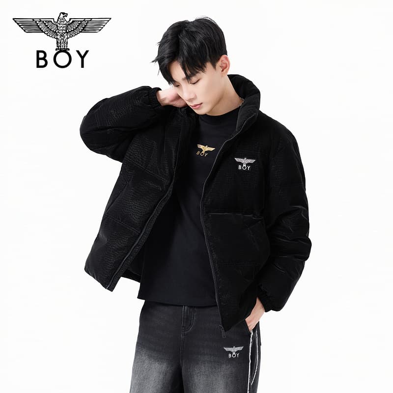 Зимняя куртка Boy London Черный мужской Пуховики - изображение 4