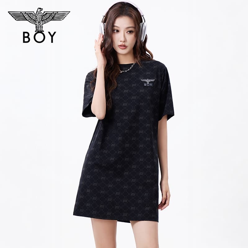 Платье Boy London Короткое платье с короткими рукавами женское черное - изображение 4