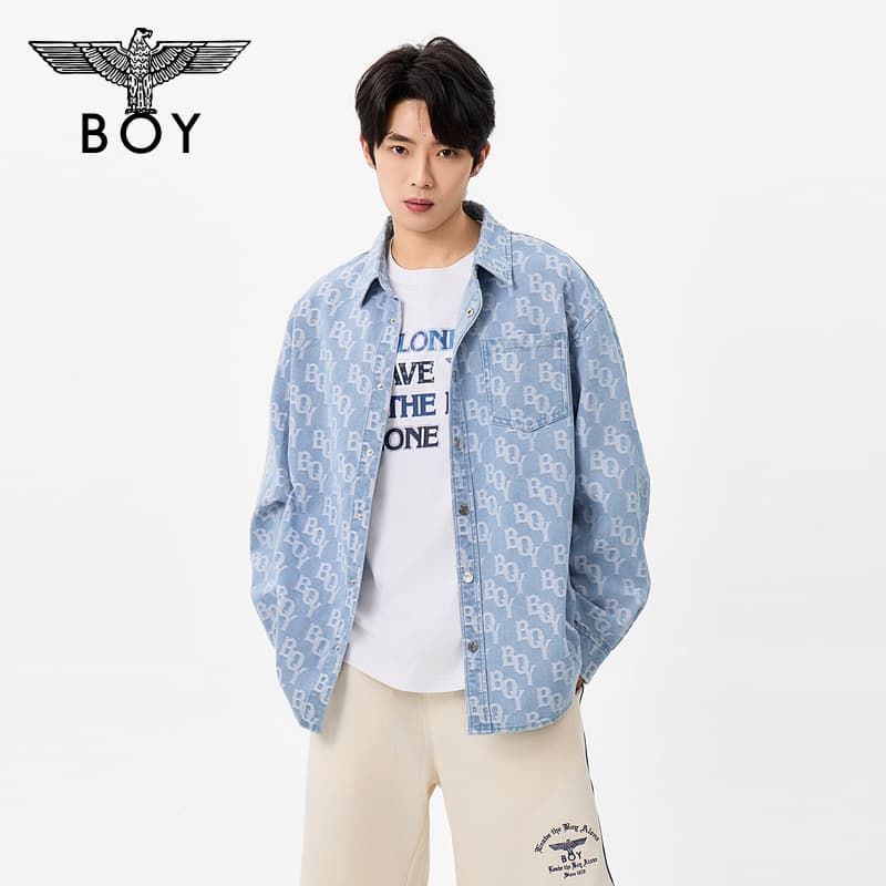 Рубашка BOY LONDON Blue Unisex Рубашки - изображение 2