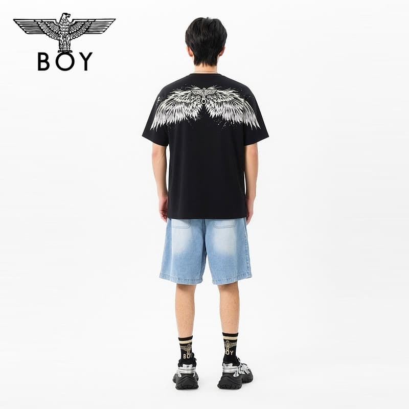 Футболка Boy London Черный Цветной с принтом Мужская футболка - изображение 4