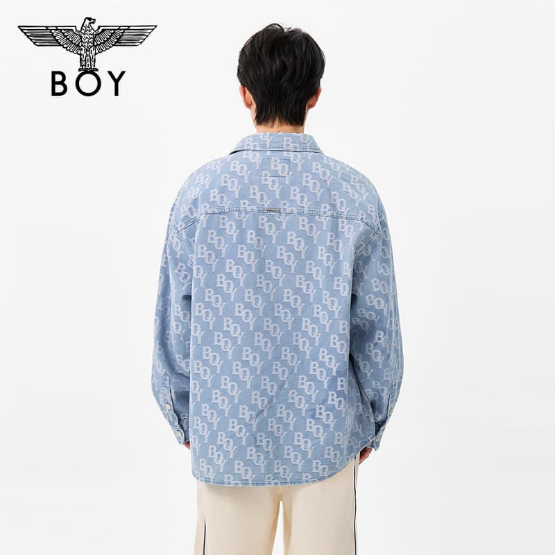 Рубашка BOY LONDON Blue Unisex Рубашки - изображение 3