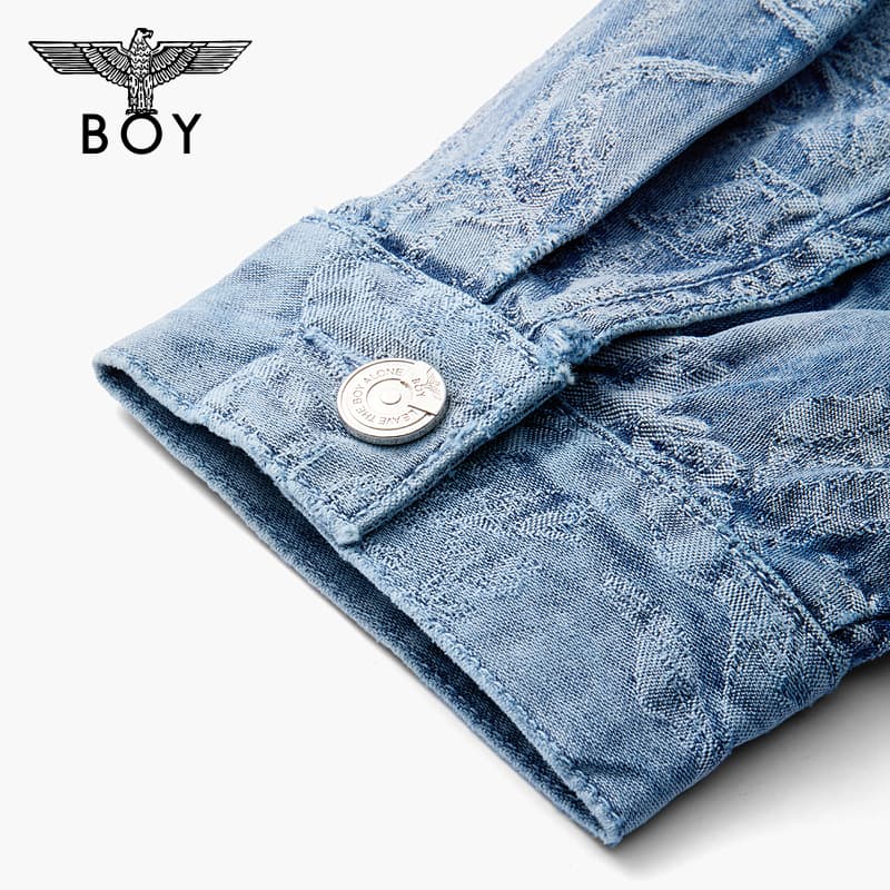 Джинсовая куртка BOY LONDON Джинсовая куртка унисекс синего цвета - изображение 4
