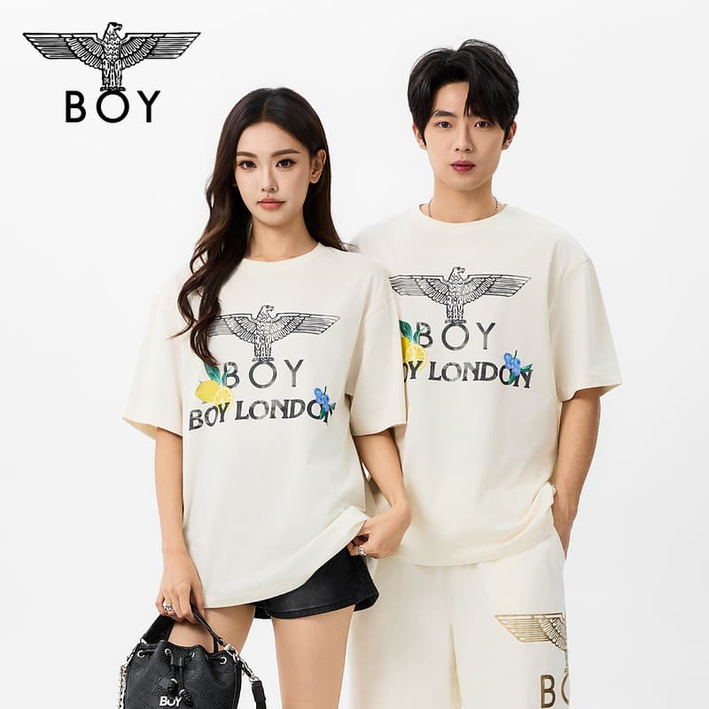 Футболка Boy London Экрю Унисекс T-рубашки - изображение 4
