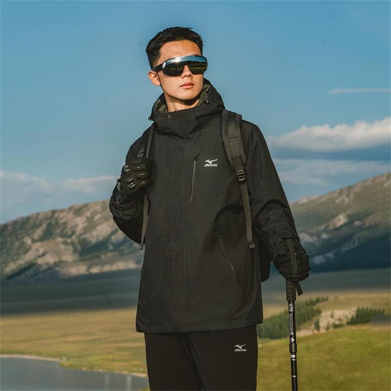 Демисезонная куртка Mizuno Водонепроницаемый Ветрозащитный Износостойкий Теплоизоляционный Ветровка Унисекс - изображение 8