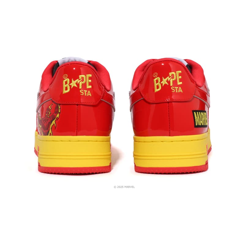 Кроссовки A BATHING APE Низкие кроссовки для скейтбординга Мужские Красные - изображение 4