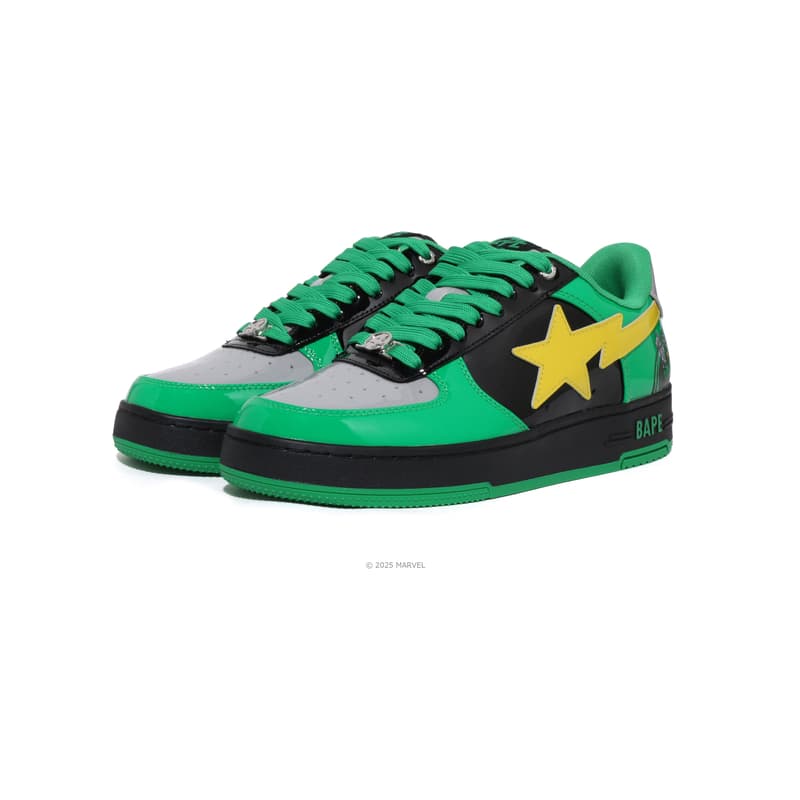 Кроссовки A BATHING APE Низкие кеды для скейтбординга Женские Зеленые - изображение 5