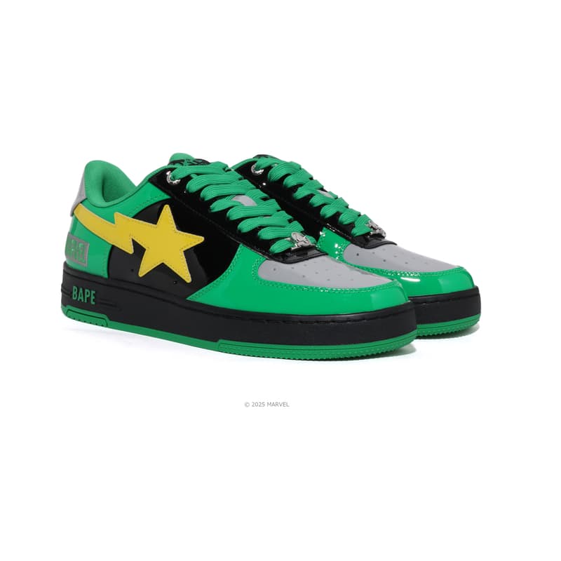 Кроссовки A BATHING APE Низкие кеды для скейтбординга Женские Зеленые - изображение 6