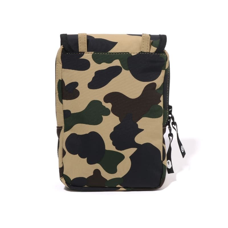 Мини-сумка A BATHING APE Ткань Сумки кроссбоди Сумка через плечо Обычный (стандартный) Мужской Желтый зеленый - изображение 6