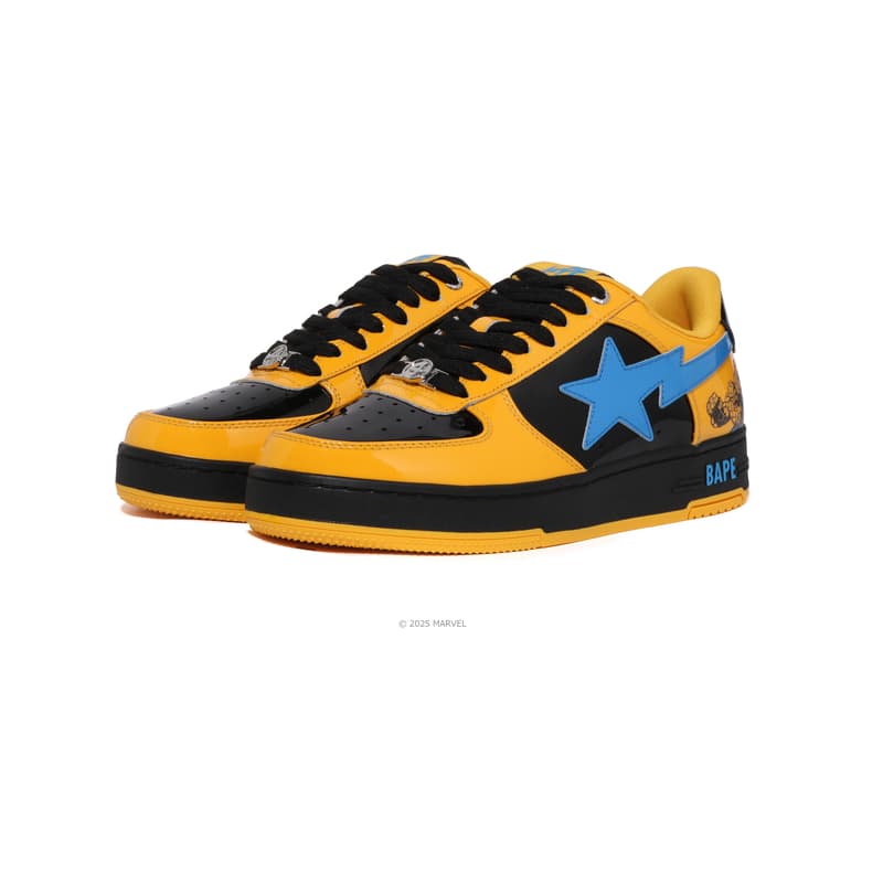 Кроссовки A BATHING APE Низкие кроссовки для скейтбординга Мужские Желтые - изображение 5