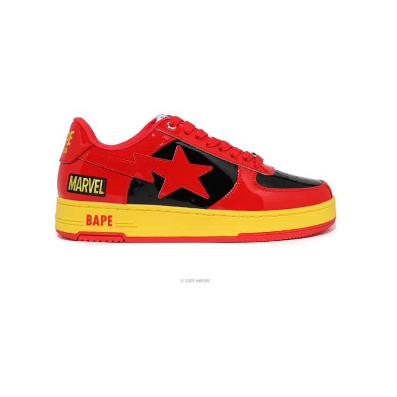 Кроссовки A BATHING APE Низкие кроссовки для скейтбординга Мужские Красные - изображение 2