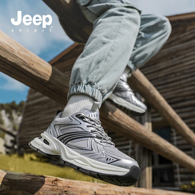 Кроссовки для бега JEEP SPIRIT Outdoor Commuting Амортизация Дышащий Легкий Износостойкий Увеличение роста Лоу-топы Повседневный - изображение 8