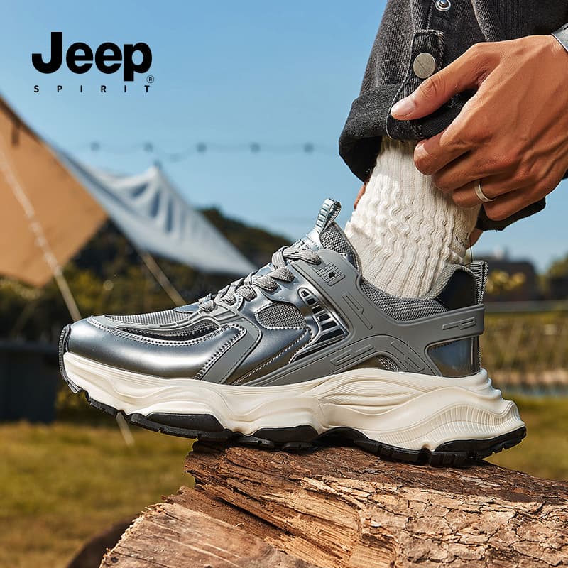 Кроссовки JEEP SPIRIT Outdoor Commute Дышащий Увеличение Высоты Амортизация Устойчивый к Износу Низкий Топ - изображение 9