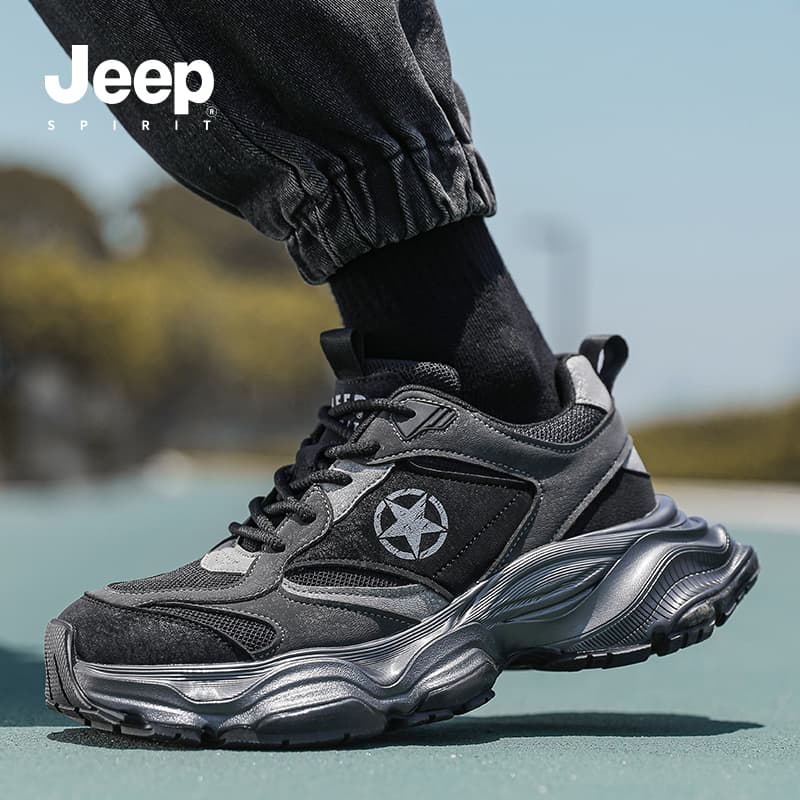 Кроссовки JEEP SPIRIT Outdoor Commute Дышащий Легкий Увеличение Высоты Амортизация Устойчивый к Износу Низкий Топ - изображение 8