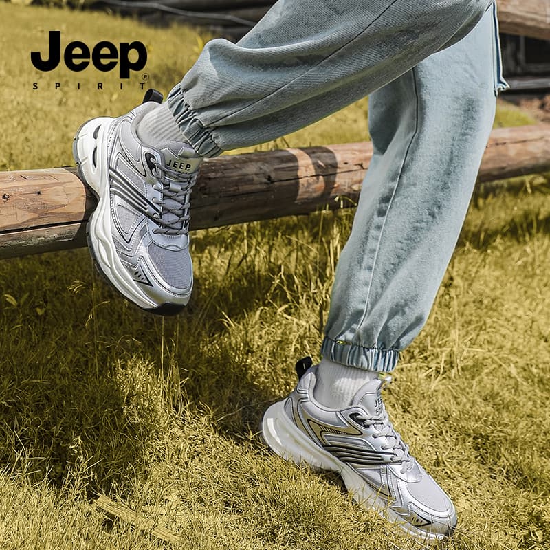 Кроссовки для бега JEEP SPIRIT Outdoor Commuting Амортизация Дышащий Легкий Износостойкий Увеличение роста Лоу-топы Повседневный - изображение 7