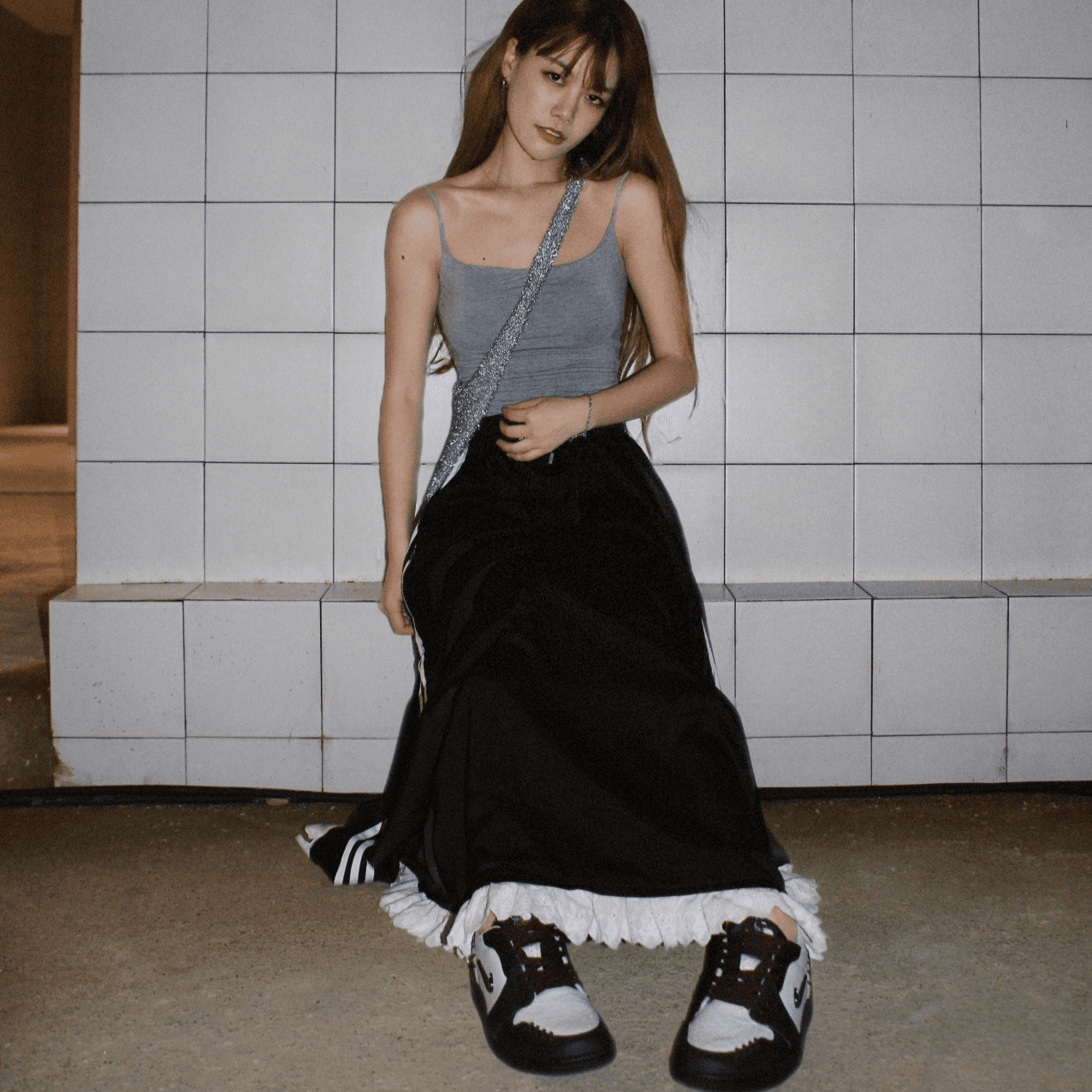 Юбка adidas Originals Skirt Black - изображение 4