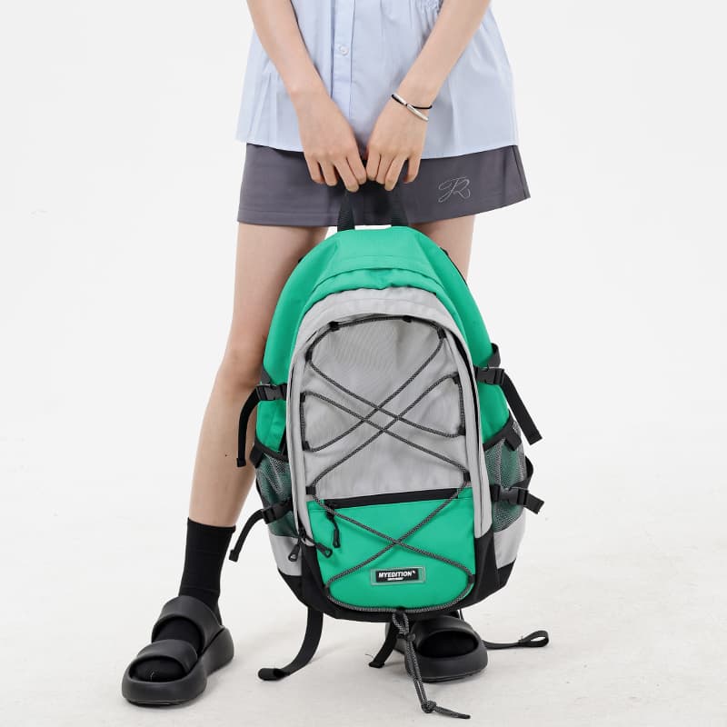 Рюкзак MYEDITION 32L Outdoor Backpack Polyester Fiber Black Green MYEDITION 32L Outdoor Рюкзак Полиэстер Волокно Черный Зеленый - изображение 5