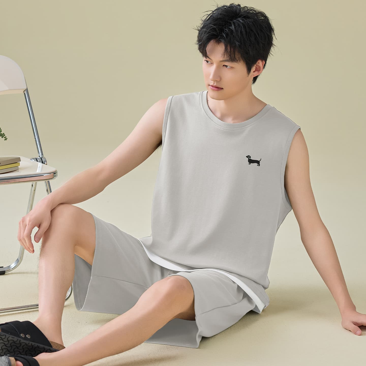 Пижама MIIOW Cool One Summer Series Пижамный комплект с волшебными цветами мужской - изображение 5