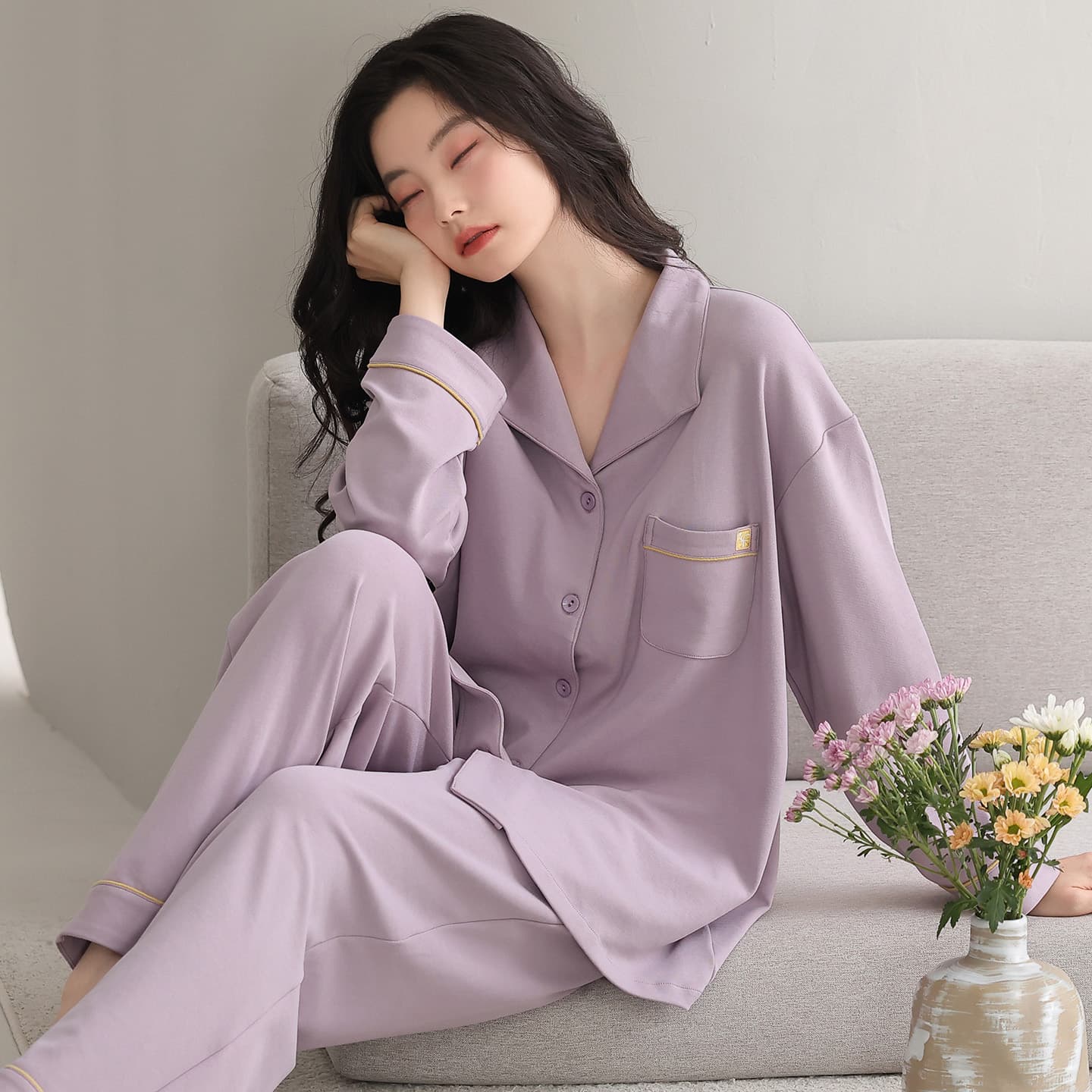 Пижама MIIOW Фиолетовый Женские Пижамные Комплекты - изображение 7