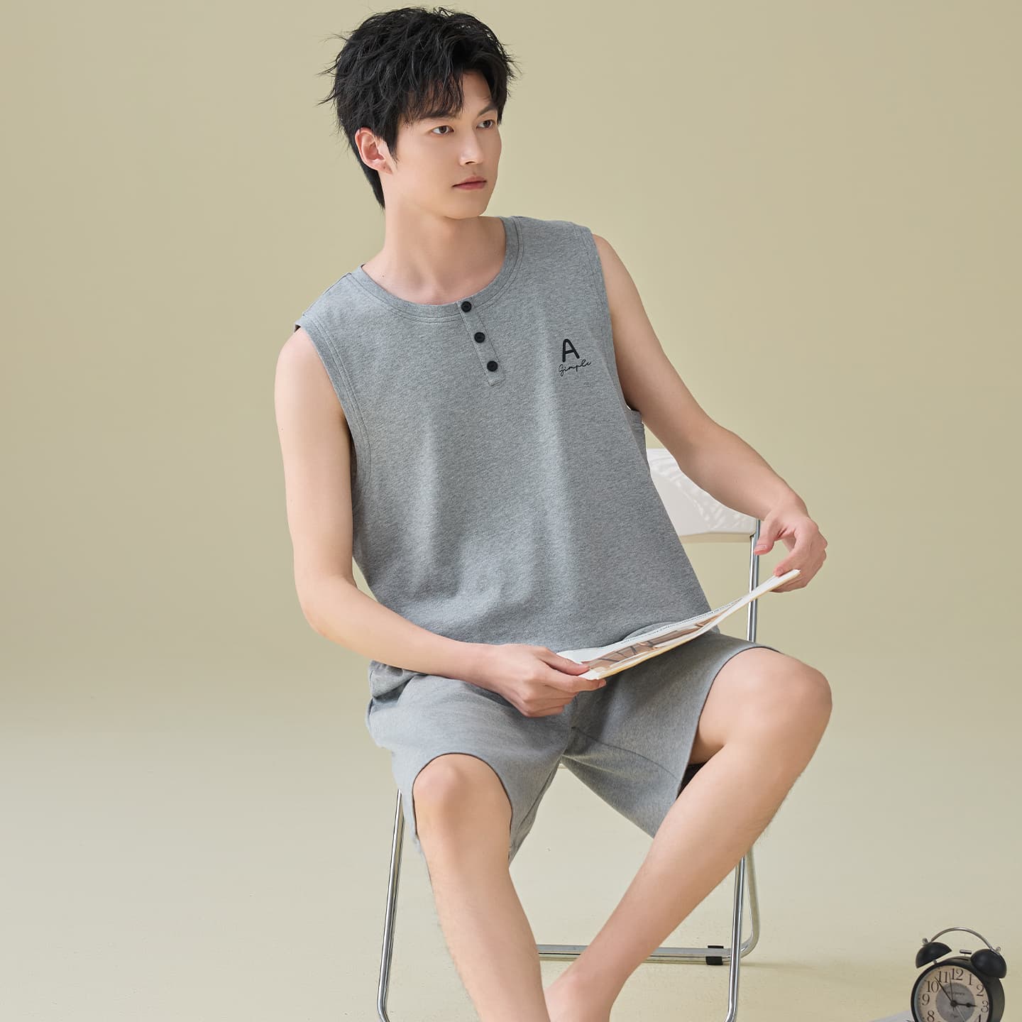 Пижама MIIOW Cool One Summer Series Пижамный комплект с волшебными цветами мужской - изображение 5