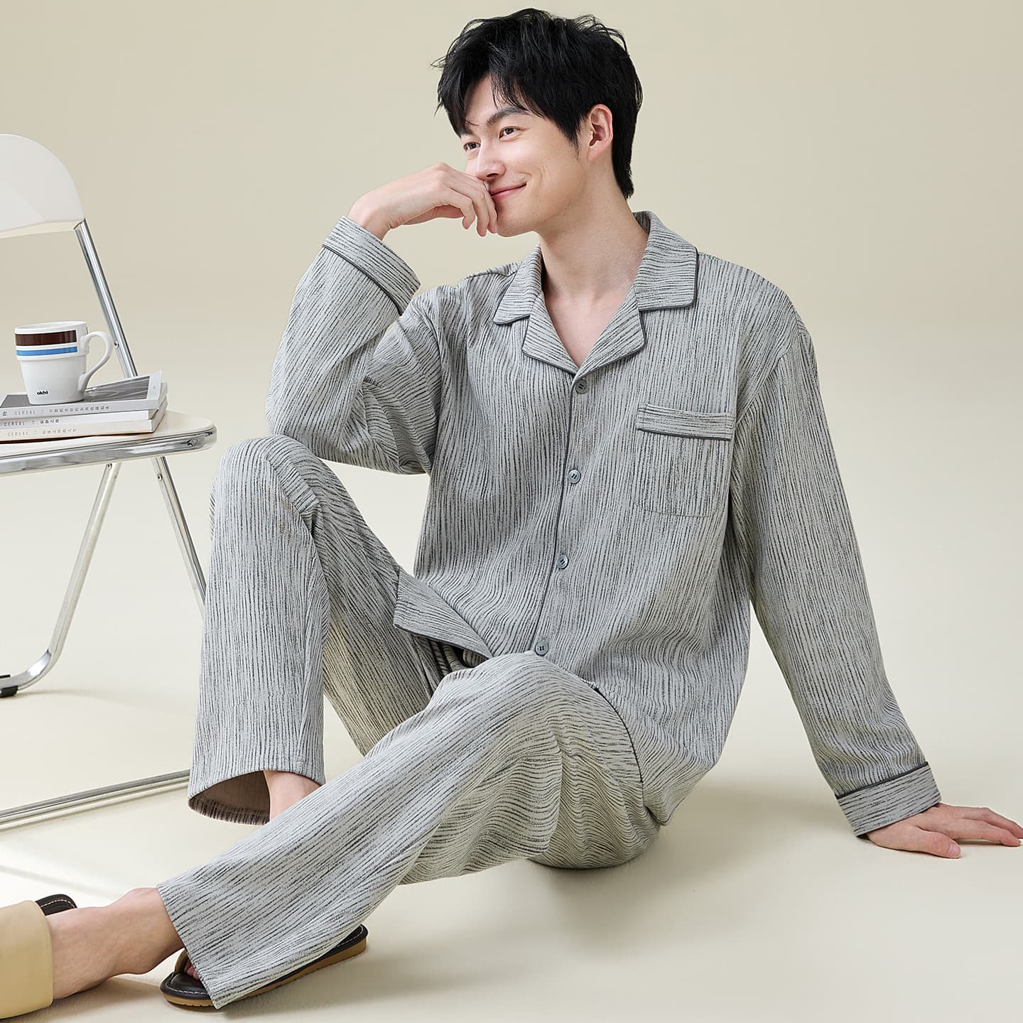 Пижама MIIOW Gray Set Мужской Пижамный Комплект - изображение 6