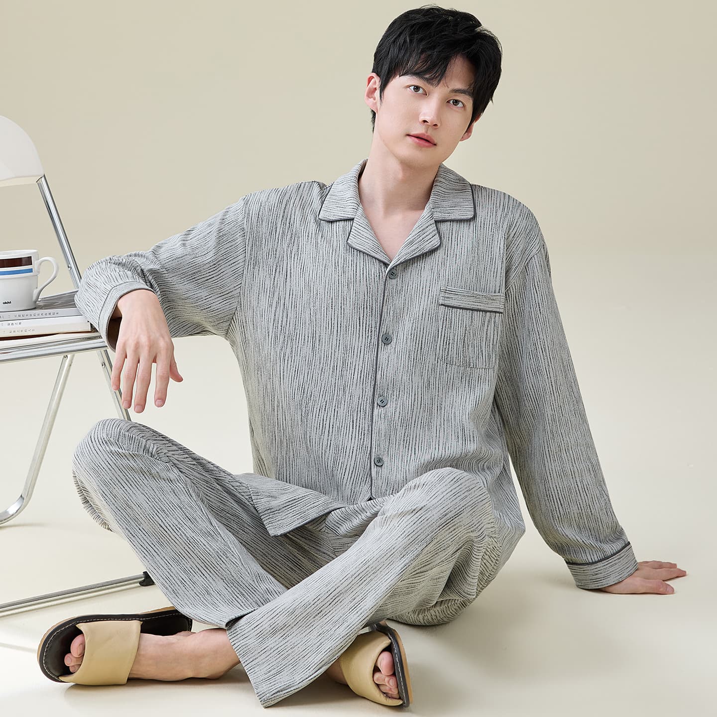 Пижама MIIOW Gray Set Мужской Пижамный Комплект - изображение 2