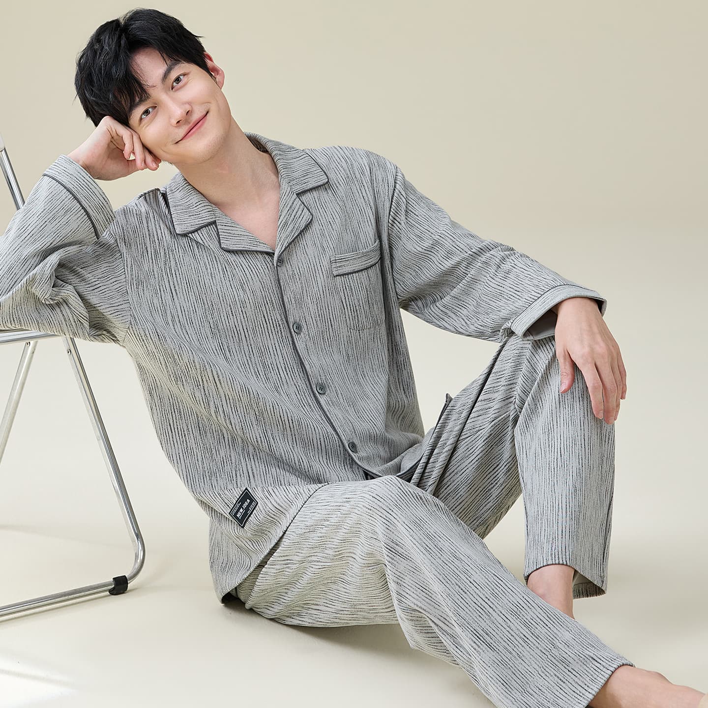 Пижама MIIOW Gray Set Мужской Пижамный Комплект - изображение 4